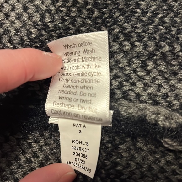 Nine West, Women's long cardigan, size small, leopard print , gray, black - Picture 7 of 7